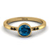 Bezel Minimalist Blue Topaz Ring - Kinsley No. 504 image 1