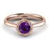 Solitaire Minimalist Amethyst Ring - Eden No. 302
