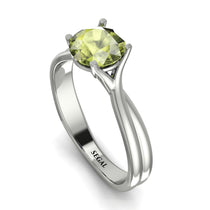 Solitaire Twist Shank Peridot Ring - Eleanor No. 703 image 1