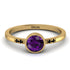 Bezel Minimalist Amethyst Ring - Kinsley No. 304 image 1