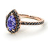 Pear Shaped Halo Tanzanite Ring - Janet No. 205