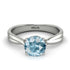 Solitaire Twist Shank Aquamarine Ring - Eleanor No. 403