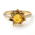Lotus Flower Citrine ring - Lotus no. 601