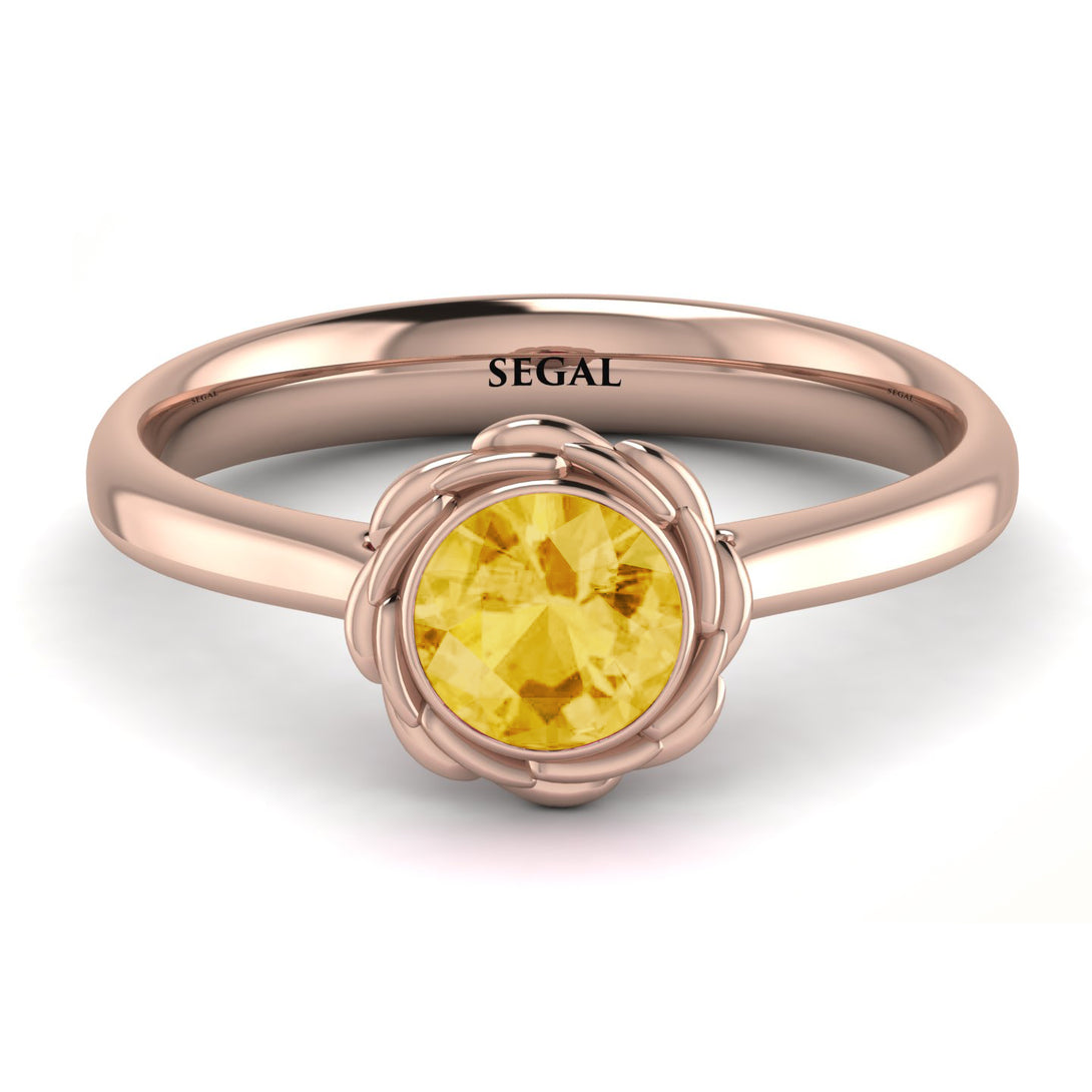 Solitaire Minimalist Citrine Ring - Eden No. 602