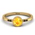 Bezel Minimalist Yellow Diamond Ring - Kinsley No. 1004