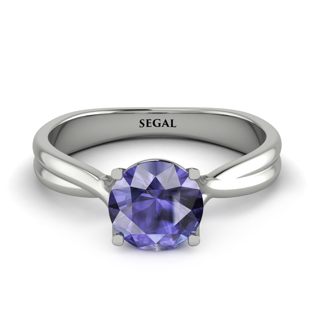 Solitaire Twist Shank Tanzanite Ring - Eleanor No. 203