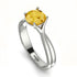 Solitaire Twist Shank Citrine Ring - Eleanor No. 603