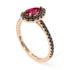 Pear Shaped Halo Ruby Ring - Janet No. 35