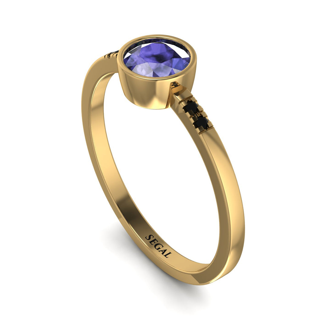 Bezel Minimalist Tanzanite Ring - Kinsley No. 204