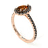 Pear Shaped Halo Brown Diamond Ring - Janet No. 1105
