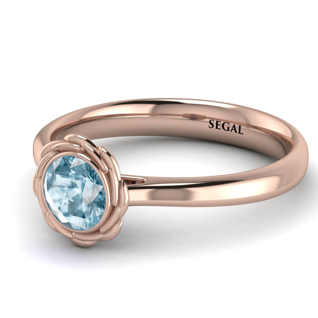 Solitaire Minimalist Aquamarine Ring - Eden No. 402