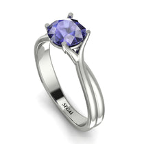 Solitaire Twist Shank Tanzanite Ring - Eleanor No. 203 image 1