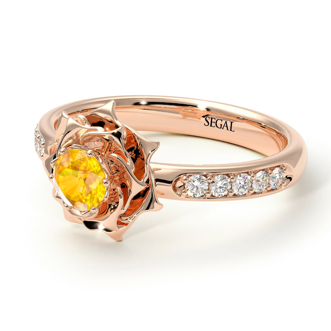 A lady's Rose Yellow Diamond Ring- Elena no. 1002