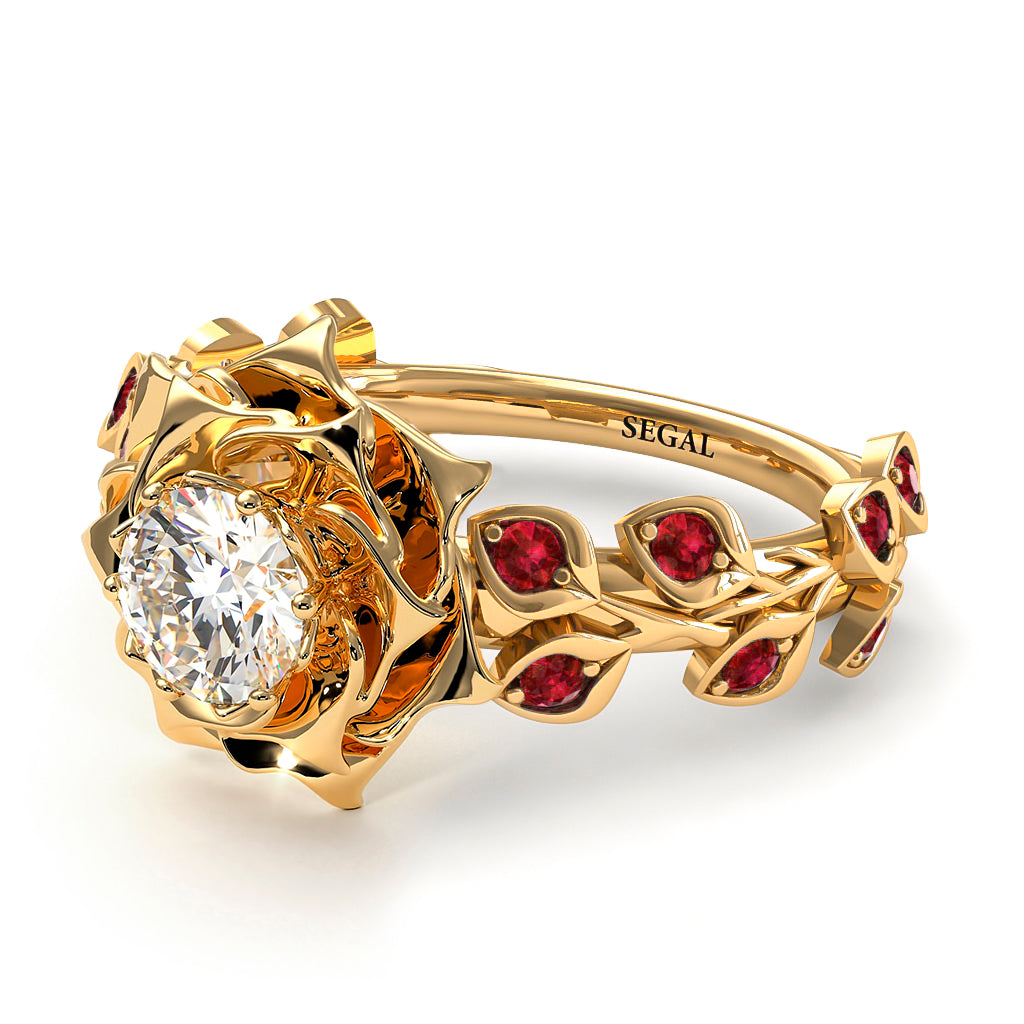 Rose Flower And Leaves - Diana no. 19