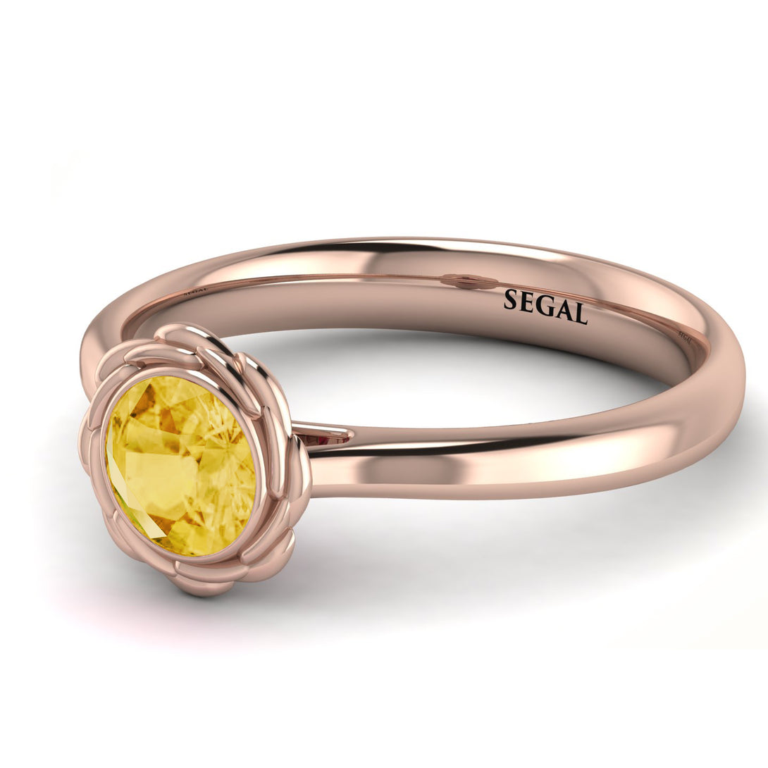 Solitaire Minimalist Citrine Ring - Eden No. 602