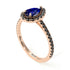 Pear Shaped Halo Sapphire Ring - Janet No. 29