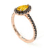 Pear Shaped Halo Citrine Ring - Janet No. 605