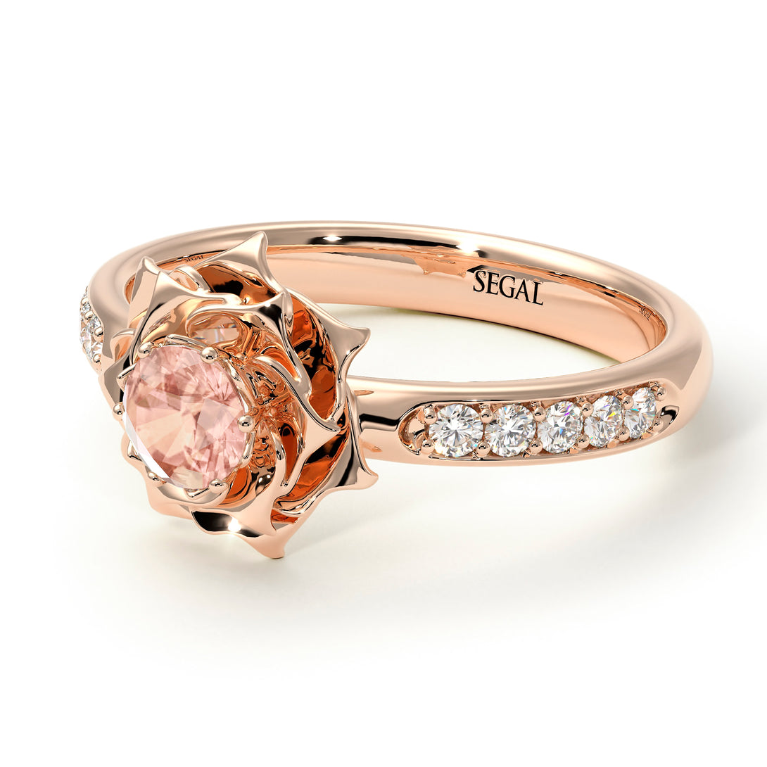 A lady's Rose Morganite Ring- Elena no. 902