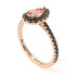 Pear Shaped Halo Morganite Ring - Janet No. 905