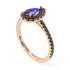 Pear Shaped Halo Tanzanite Ring - Janet No. 205