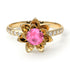 Lotus Flower Pink Moissanite ring - Lotus no. 801