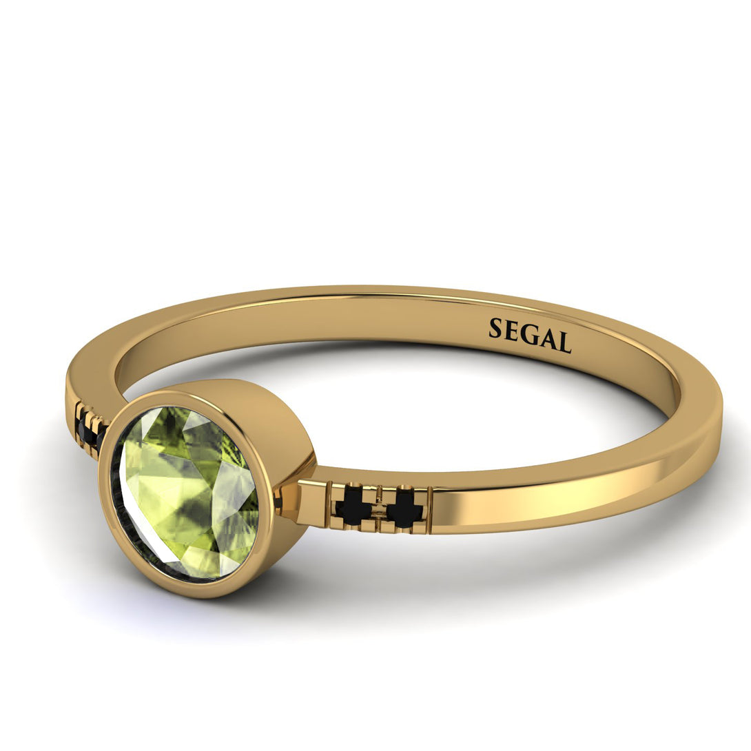 Bezel Minimalist Peridot Ring - Kinsley No. 704