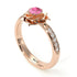 A lady's Rose Pink Moissanite Ring- Elena no. 802