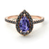 Pear Shaped Halo Tanzanite Ring - Janet No. 205