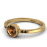 Bezel Minimalist Brown Diamond Ring - Kinsley No. 1104 image 3
