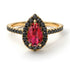 Pear Shaped Halo Ruby Ring - Janet No. 34