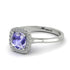 Vintage Classic Halo Cushion Tanzanite Ring - Skylar No. 203