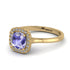 Vintage Classic Halo Cushion Tanzanite Ring - Skylar No. 201