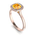 Vintage Classic Halo Cushion Yellow Diamond Ring - Skylar No. 1002