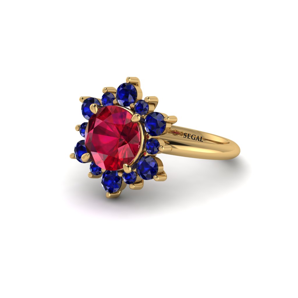 Vintage Ruby Snowflake Engagement Ring - Priscilla No. 70