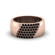 Black Diamond Wide Men's Wedding Band - Ash No. 8 image 1