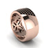 Black Diamond Wide Men's Wedding Band - Ash No. 8