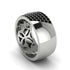 Black Diamond Wide Men's Wedding Band - Ash No. 9
