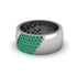 Emerald Wide Men's Wedding Band - Ash No. 6