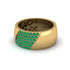 Emerald Wide Men's Wedding Band - Ash No. 4