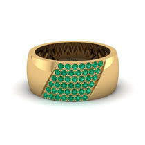 Emerald Wide Men's Wedding Band - Ash No. 4 image 1