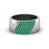 Emerald Wide Men's Wedding Band - Ash No. 6
