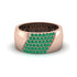Emerald Wide Men's Wedding Band - Ash No. 5