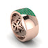 Emerald Wide Men's Wedding Band - Ash No. 5