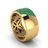 Emerald Wide Men's Wedding Band - Ash No. 4