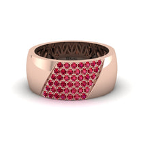Ruby Wide Men's Wedding Band - Ash No. 11 image 1