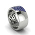 Sapphire Wide Men's Wedding Band - Ash No. 15 image 3