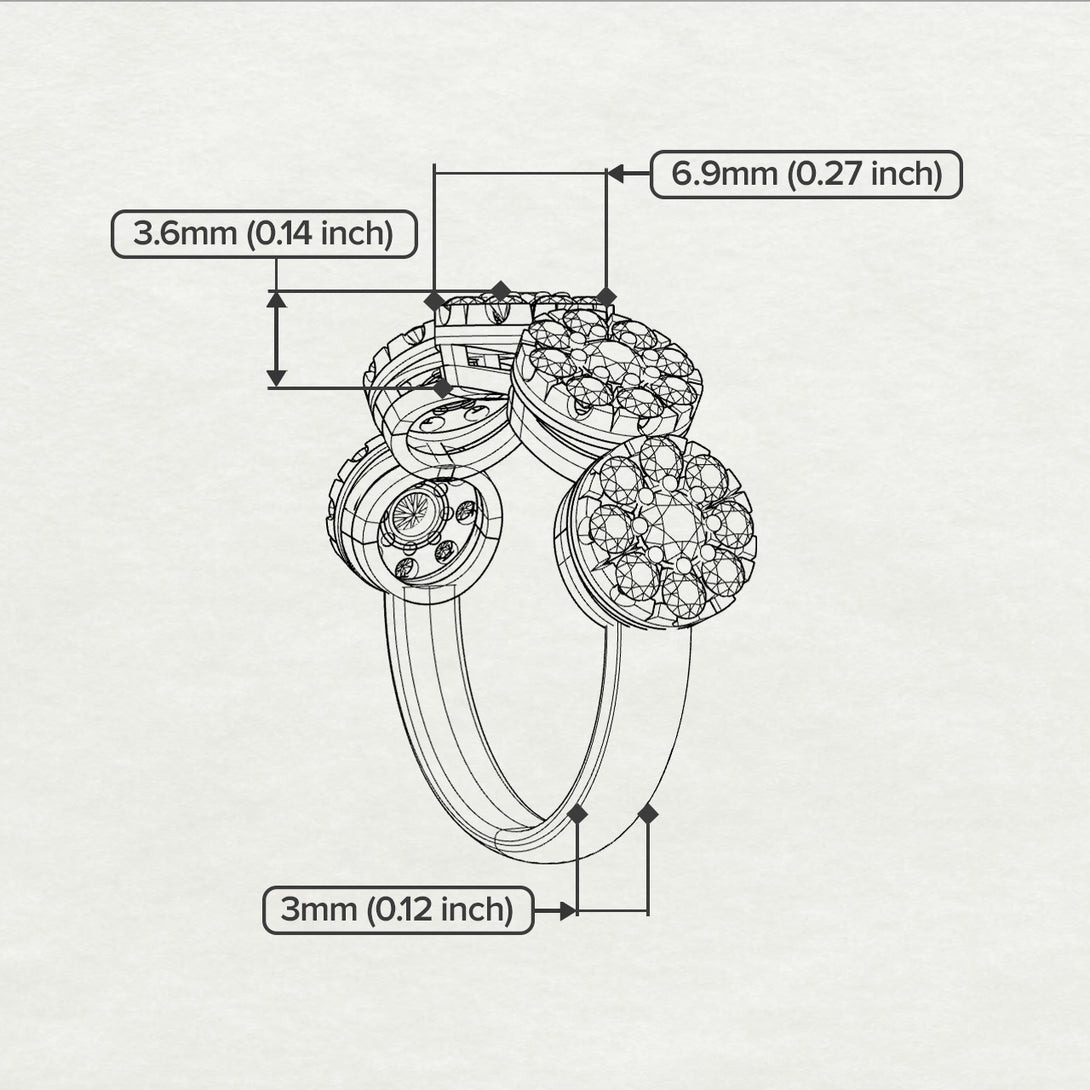 Ruby Blossom Of Eternity Wedding Ring - Yaretzi No. 55