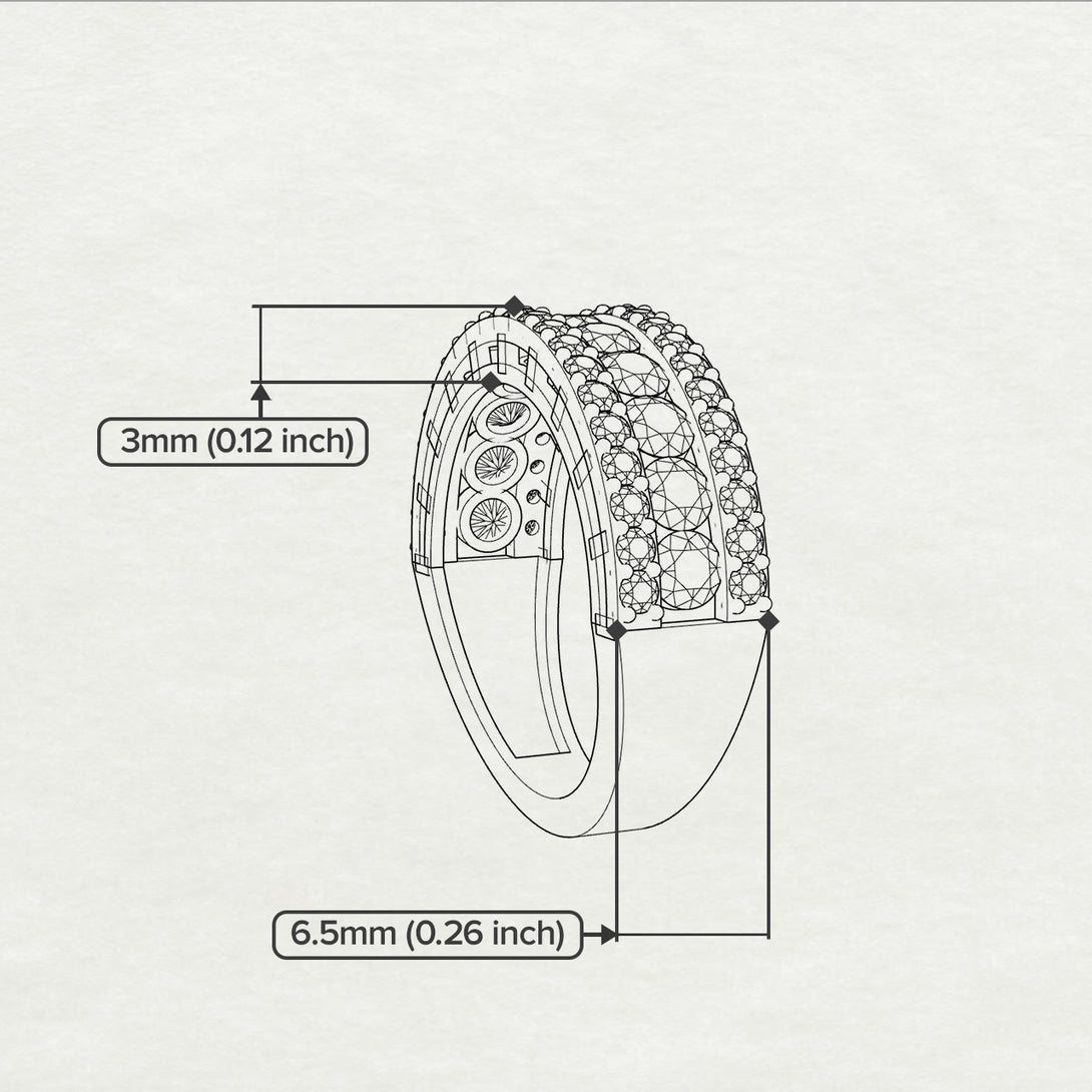 Emerald Golden Harmony Wedding Ring - Ainsley No. 5
