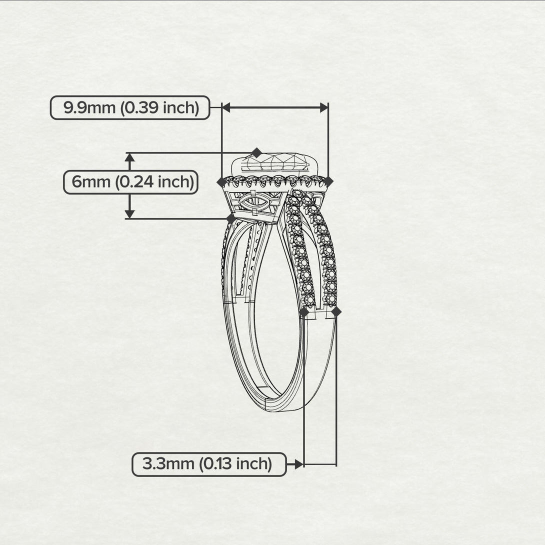Heart's Diamond Embrace Engagement Ring - Alison No. 1