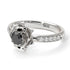 A Lady's Rose Wedding Black Diamond Ring - Elena no. 16